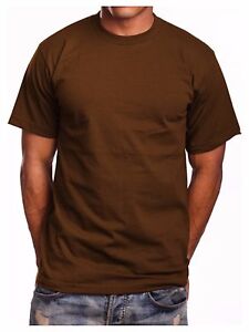 Mens T-Shirts HEAVY WEIGHT Crew Neck Plain Blank Sports Active Gym Camo tee S-7X