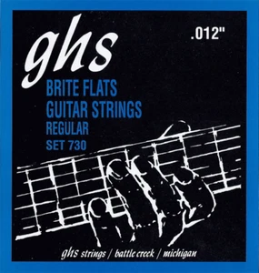 Cuerdas de guitarra eléctrica Ghs Brite Flats 12-54 con sensación plana regular 730 - Imagen 1 de 1