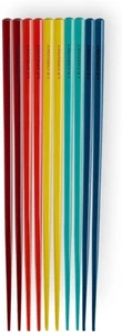 Le Creuset Essstäbchen 5er Set Regenbogenfarben Geschirr Echt Natur Bambus 23 cm - Bild 1 von 8
