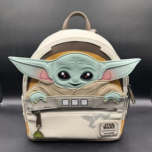 Loungefly Star Wars Baby Yoda Mini Backpack - Tan & Green - Picture 1 of 20