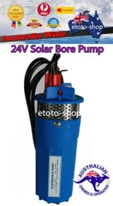 24V DC SOLAR PUMP 4" SUBMERSIBLE BORE HOLE WATER PUMP 70M HEAD DEEP WELL BATTERY - Picture 1 of 3