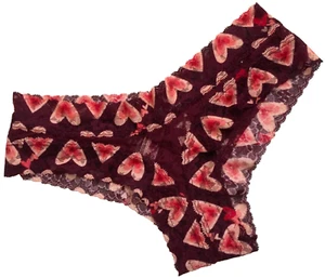 Sexy Bragas Victorias Secret Floral Encaje Granate Rosa Corazones Descaradas Talla XS NUEVAS CON ETIQUETAS - Imagen 1 de 12