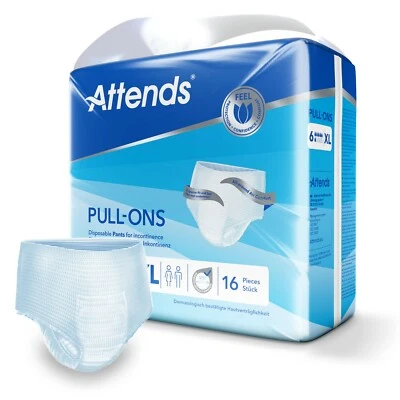 Attends Pull Ons Adult Incontinence Pants Number 6 - Extra Large 1 x Pack of 16 - Image 1 of 3