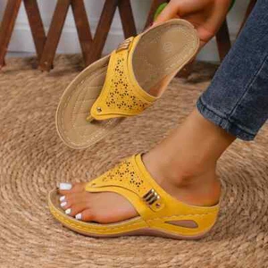 Sandalen orthopädisch Keilabsatz Sommerschuhe Freizeit Fersenriemen Wandern Damen flach Größe - Bild 1 von 31