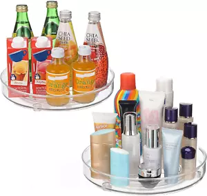 2-Pack Lazy Susan Cabinet Organizer, Plastic Rotating round Lazy Susan Turntable - Picture 1 of 7