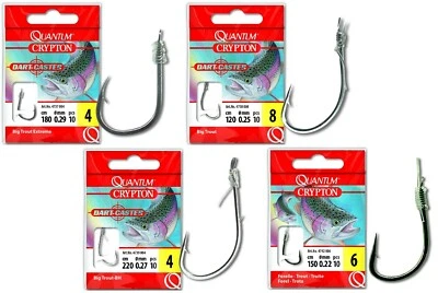Quantum Crypton Forellen-Vorfachhaken in 70/120/150/180/220cm Trout-Angelhaken