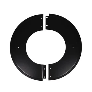 Split Rosette Collar Vitreous Enamelled Single Wall Flue Stove Pipe Multifuel - Picture 1 of 3