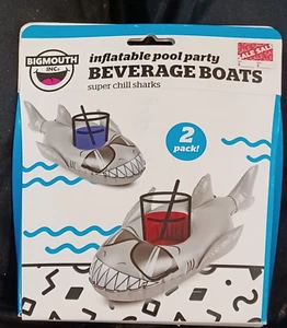 BigMouth Inc. Inflatable Super Chill Shark Floating Drink Holder, 2 Pack BOX-28 - Picture 1 of 2