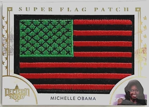 PARCHE BANDERA PRIMERA DAMA MICHELLE OBAMA 2020 DECISIÓN DIRECTA SUPER BLM LÁMINA DORADA - Imagen 1 de 2