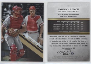 2019 Topps Gold Label Class 3 Black Johnny Bench #82 HOF