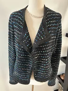 White House Black Market Tweed Moto Jacket Womens S Pockets White House Black M - Picture 1 of 6