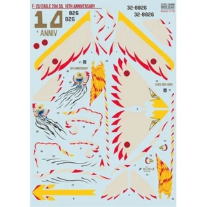 Print Scale 72-468 Decal for airplane 1:72 F-15J Eagle 204 Sq. 10th Anniversary - Picture 1 of 24