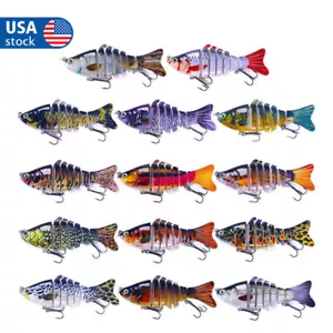 14PCS Lot Multi Jointed Bait 7-Segment Fishing Lures Swimbait Bionic Wobbler USA - Picture 1 of 11