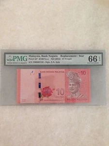 (JC) RM10 12th Series Signed Zeti Replacement Note ZB 0002126 - 66EPQ - Picture 1 of 2