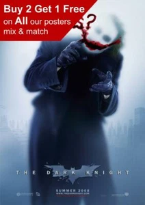 The Joker The Dark Knight 2008 Poster A5 A4 A3 A2 A1 - Picture 1 of 3