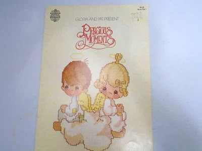 PRECIOUS MOMENTS 18 Cross Stitch Charts Gloria & Pat Booklet PM-1 vtg 1980 - Image 1 of 4