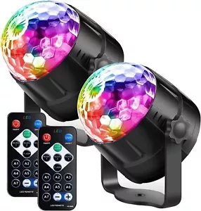 2 Party Lights Disco Ball Light LED RGB Stage Lighting Strobe Lamp KTV Projector - Picture 1 of 8