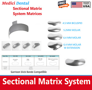 Dental Matrix Bands Ring Sectional Matrice Clamp Fit Garrison Slick Bands Compat