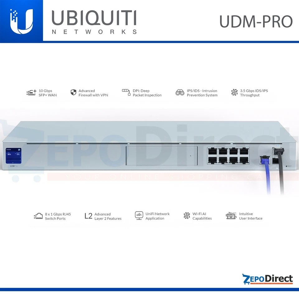 Ubiquiti Networks UDM-PRO 10G SFP+ Enterprise Security Gateway Dream Machine Pro Foto 1 de 4