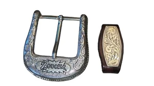 Nocona Women's Belt Buckle And Keeper Good Condition - Picture 1 of 8