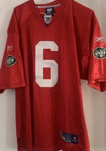 Vintage New York Jets Mark Sanchez Red Size 50 Jersey - Picture 1 of 7