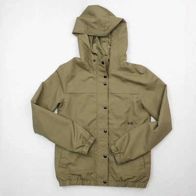 Volcom Jacket Womens XS Olive Green Water Resistant Hooded Mesh Lined 1000mm - Image 1 of 4