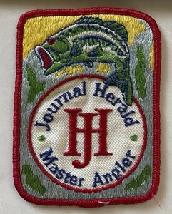 Vintage Journal Herald Master Angler embroidered patch - Picture 1 of 3