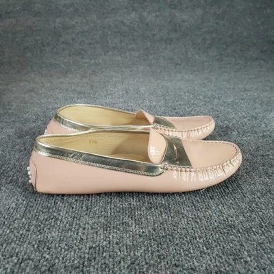 Mocasines Tod's para mujer talla 11,5 charol rosa Gommino Driving hechos en Italia Foto 1 de 4