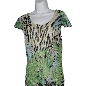 Midnight Velvet Womens Sz 10 Reversible Maxi Dress Sheer Fairy Floral Multicolor - Picture 1 of 9