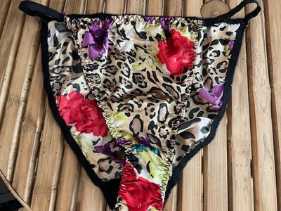 BRAGAS DE BIKINI DE SATÉN FIGURA COMPLETA VINTAGE talla 1X Foto 1 de 3