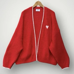 Cárdigan suéter Old Navy para mujer talla XXL rojo corazón - Imagen 1 de 8