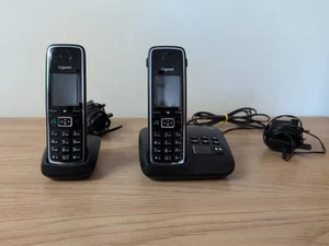 Gigaset C530A Twin Dect Cordless Home Telephone With Answering Machine In Black - Zdjęcie 1 z 14