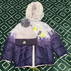 Giacca invernale foderata in pile viola Snozu bambina taglia 5 - Foto 1 di 8