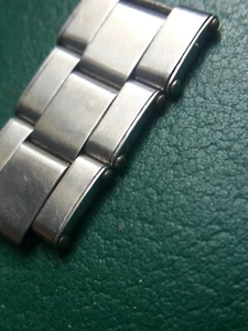 ROLEX VINTAGE 3 LINK ELASTIC 6635 PARTS BRACELET VINTAGE FOLDED RIVET RIVETED - Picture 1 of 4