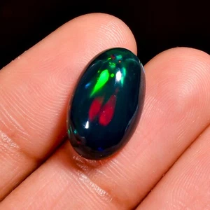 Black Opal Cabochon 5.00 Cts Stunning Play of Color! Perfect for Jewelry - Picture 1 of 4