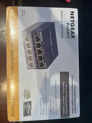 NETGEAR ProSafe GS105 5 Port Gigabit Desktop Switch - Image 1 of 2