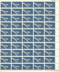 Scott #1193...4 Cent...Project Mercury...Sheet of 50 With Disturbed Gum on Back - Picture 1 of 1