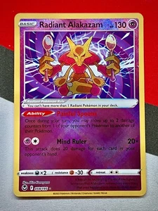 Radiant Alakazam 059/195 Radiant Rare Silver Tempest Pokemon TCG - Picture 1 of 2