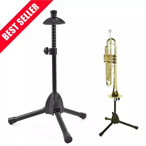 More details for chase deluxe trumpet stand foldable with tripod legs | height adjustable