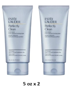 2 x Estee Lauder PERFECTLY CLEAN Multi-Action Foam Cleanser/Purifying Mask 5oz - Picture 1 of 5