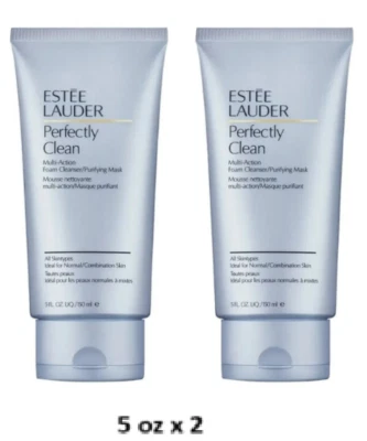2 x Estee Lauder PERFECTLY CLEAN Multi-Action Foam Cleanser/Purifying Mask 5oz - Image 1 of 4
