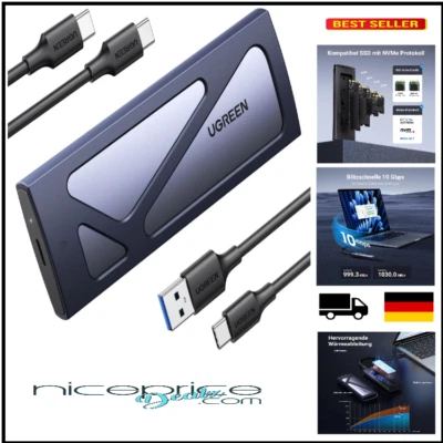 NVMe SSD-Enclosure mit Kühlung und 10 Gbps für höchste Leistung - Bild 1 von 4