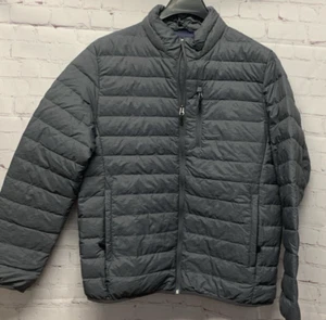 Club Room Macy's Large Mens Quilted Packable Puffer Jacket Gray NEW Down - Picture 1 of 10