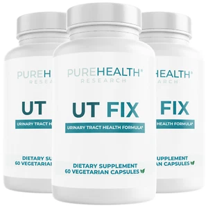 UT FIX Urinary Tract Health, UTI Support, with D-Mannose, PureHealth Research x3 - Picture 1 of 7