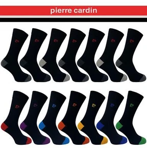 Calcetines de vestir Pierre Cardin para hombre mezcla algodón diseño clásico calcetín de trabajo paquete de 7 - Imagen 1 de 9