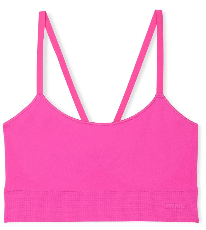 PINK Victorias Secret Seamless Scoop Racerback Sports Bra - Image 1 of 4