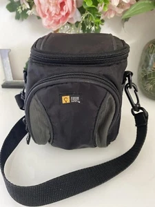 SLR Black Blue Inside Zoom Camera Holster Case by Case Logic w Shoulder Strap - Picture 1 of 24