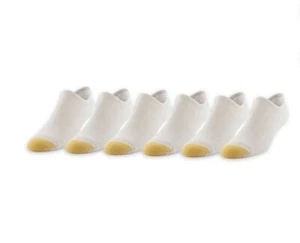 GOLD TOE Casual Moisture-Wicking No-Show Socks 6-Pack White NWT - Picture 1 of 4
