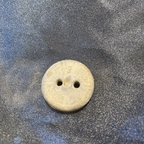 Antique Lead Uniform 2 Hole Flat Button Round 7/8”  Marked 3 Cover