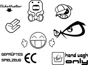 JDM Kult Style 8 Aufkleber Set (1) Honda Shocker Comic Nissan Fun Toyota Sticker - Bild 1 von 2